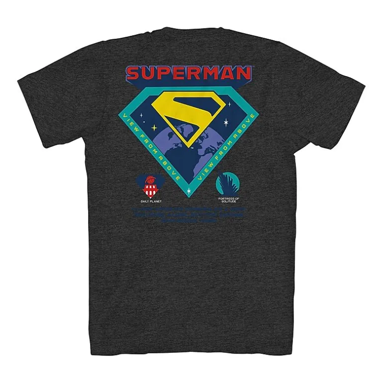 Mens Crew Neck Short Sleeve Regular Fit Superman Big and Tall Graphic T-Shirt