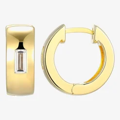 Mens 5/8 CT. T.W. Cubic Zirconia 18K Gold Over Silver 15.1mm Hoop Earrings