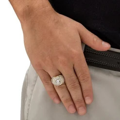 Mens 4 1/2 CT. T.W. Cubic Zirconia 14K Gold Over Brass Round Fashion Ring
