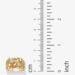 Mens 1 1/10 CT. T.W.  Cubic Zirconia 14K Gold Over Brass Round Fashion Ring