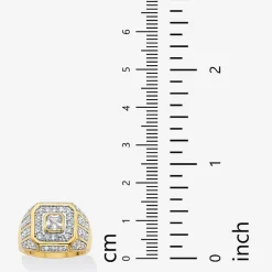 Mens 2 1/3 CT. T.W. Cubic Zirconia 14K Gold Over Brass Fashion Ring