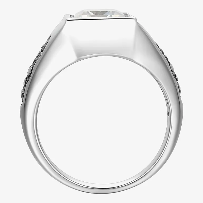 Mens 8 3/8 Ct. T.W. Cubic Zirconia Sterling Silver Round Fashion Ring