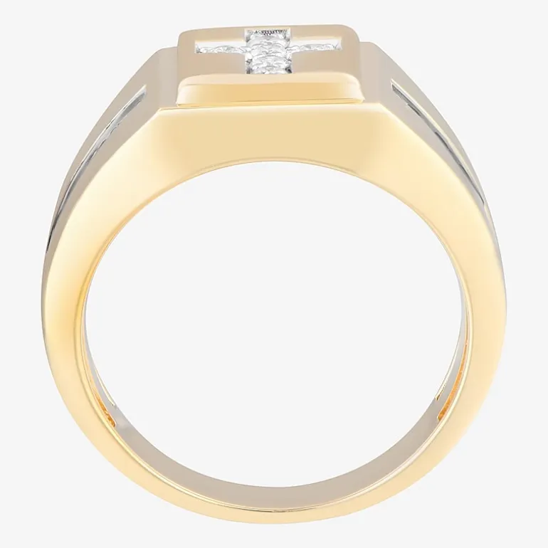 Mens 1/2 CT. T.W. Natural Diamond 10K Gold Fashion Ring