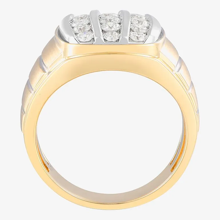 Mens 1 CT. T.W. Natural Diamond 10K Gold Fashion Ring