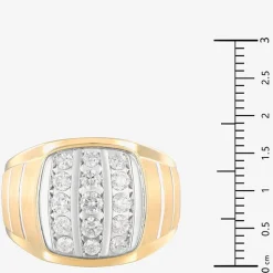 Mens 3/4 CT. T.W. Natural Diamond 10K Gold Fashion Ring