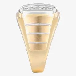 Mens 1 CT. T.W. Natural Diamond 10K Gold Fashion Ring