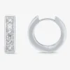 Mens 1 CT. T.W. Natural White Diamond 10K Gold 15mm Hoop Earrings