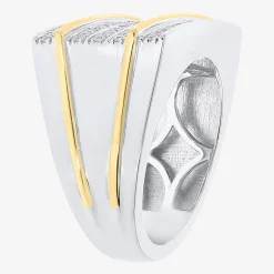 Mens 1 CT. T.W. Natural White Diamond Sterling Silver Fashion Ring