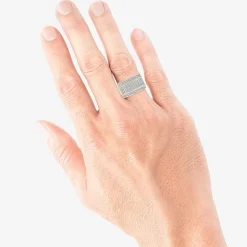 Mens 1 CT. T.W. Natural White Diamond Sterling Silver Fashion Ring