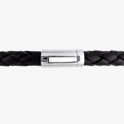 Mens Dyed Black Cultured Freshwater Pearl Beaded Bracelet