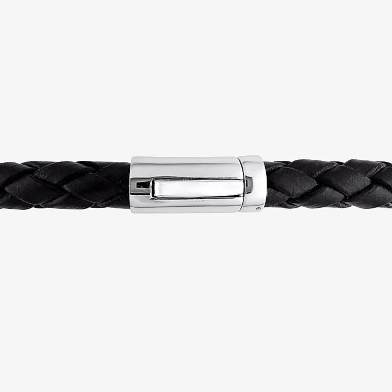 Mens Dyed Black Cultured Freshwater Pearl Beaded Bracelet