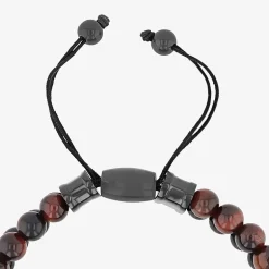 Mens Genuine Stone Beaded Bracelet