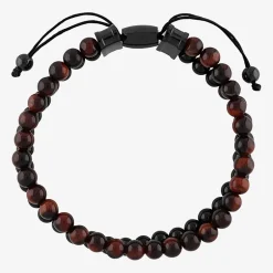 Mens Genuine Stone Beaded Bracelet