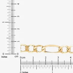 Mens 14K Gold 22 Inch Figaro Chain Necklace