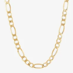 Mens 14K Gold 22 Inch Figaro Chain Necklace