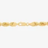 Mens 10K Gold 8 1/2 Inch Hollow Rope Chain Bracelet