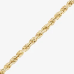 Mens 10K Gold 22 Inch Rope Chain Necklace