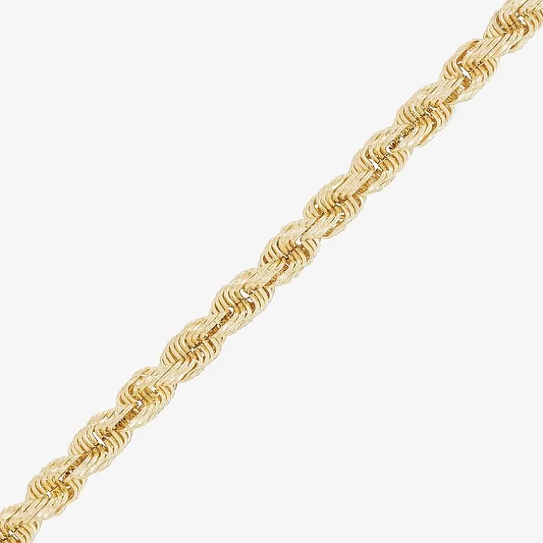 Mens 10K Gold 22 Inch Rope Chain Necklace