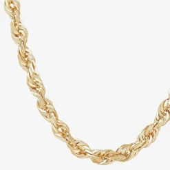 Mens 14K Gold 24 Inch Rope Chain Necklace