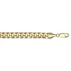 Mens 14K Gold 9 Inch Semisolid Curb Chain Bracelet