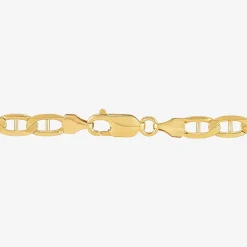 Mens 14K Gold 8 1/2 Inch Solid Link Chain Bracelet