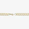 Mens 18K Gold Over Silver 8 1/2 Inch Solid Link Id Bracelet