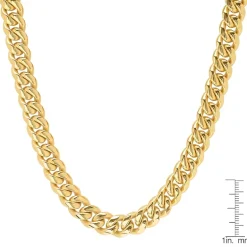 Mens 18K Gold Over Stainless Steel Hypoallergenic 30 Inch Box Chain Necklace