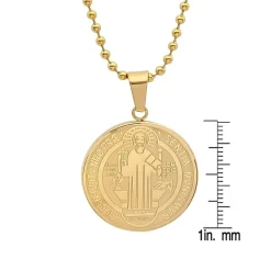 Mens 18K Gold Over Stainless Steel Hypoallergenic 30 Inch Box Chain Necklace