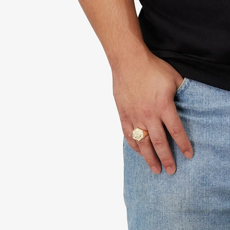 Mens 10K Gold Signet Ring