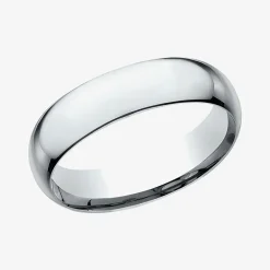 Mens 14K Yellow Gold 6MM Light Comfort-Fit Wedding Band