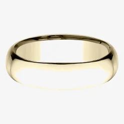 Mens 14K Yellow Gold 6MM Light Comfort-Fit Wedding Band