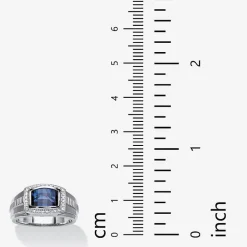 Mens Lab Created Blue Sapphire Fashion Ring