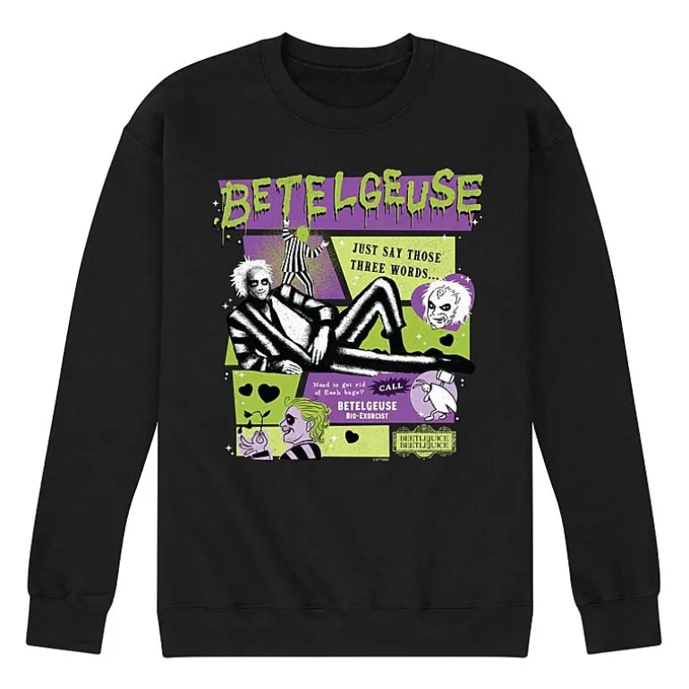Mens Long Sleeve Beetlejuice Beetlejuice Sweatshirt