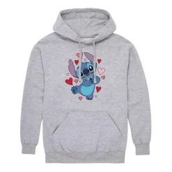 Mens Long Sleeve Lilo & Stitch Valentine's Day Hoodie