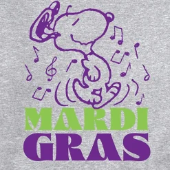 Mens Long Sleeve Peanuts Mardi Gras Sweatshirt