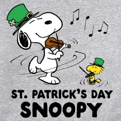 Mens Long Sleeve Peanuts St. Patrick's Day Sweatshirt