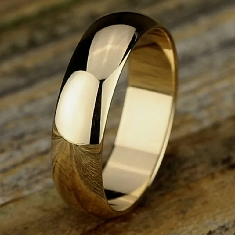 Mens 6mm 10K Gold Wedding Band