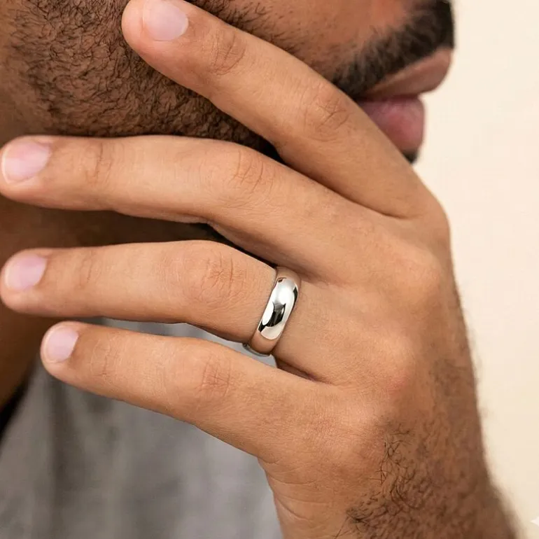 Mens 6mm 10K Gold Wedding Band