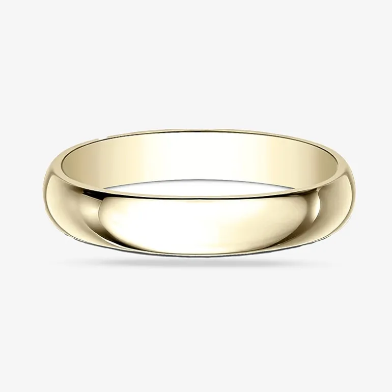 Mens 4MM 10K Gold Wedding Band