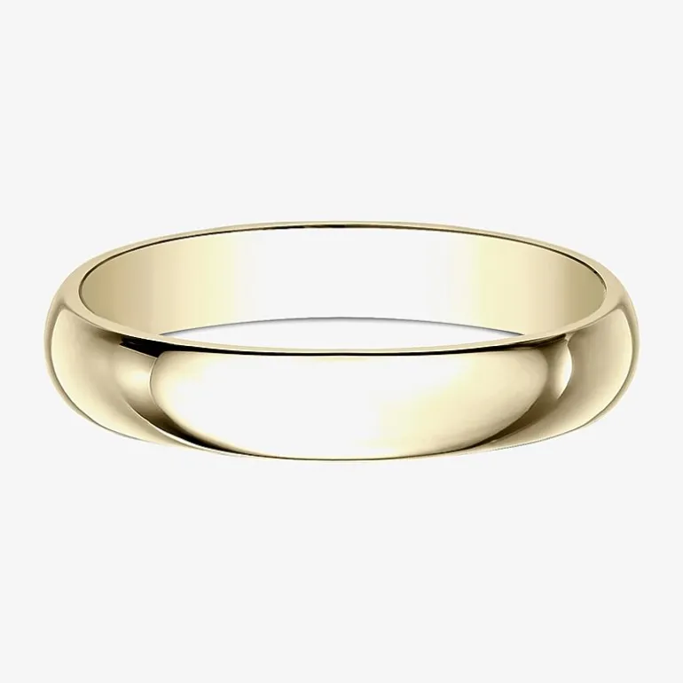 Mens 4MM 10K Gold Wedding Band