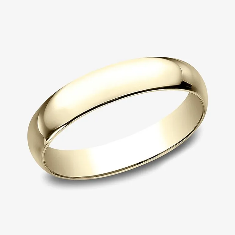 Mens 4MM 10K Gold Wedding Band