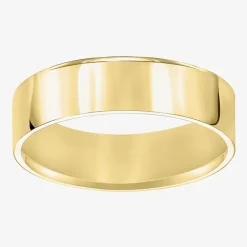 Mens 6MM 14K Gold Wedding Band