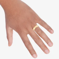 Mens 6MM 14K Gold Wedding Band