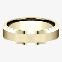 Mens 6MM 10K Gold Wedding Band