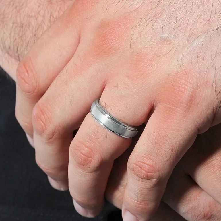 Mens 6mm Tungsten Carbide Ring