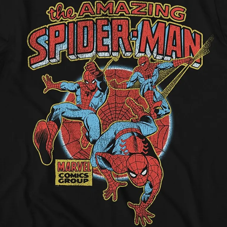 Mens Short Sleeve Spiderman Graphic T-Shirt