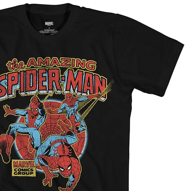 Mens Short Sleeve Spiderman Graphic T-Shirt