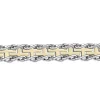 Mens Stainless Steel and Gold Ion Plated Cross Link Bracelet