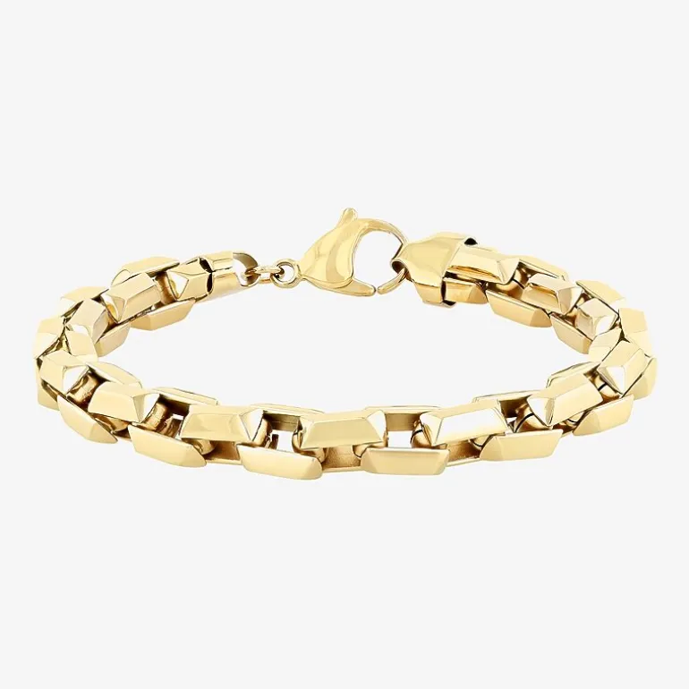 Mens Stainless Steel 9 Inch Link Bracelet