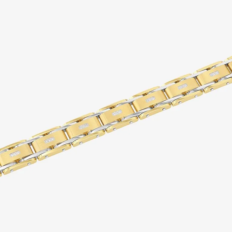 Mens Stainless Steel 8 1/2 Inch Link Bracelet